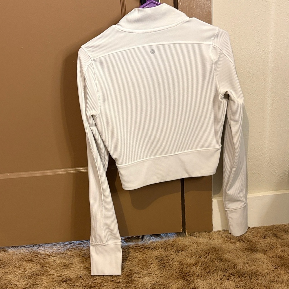 90 Degree By Reflex White Zip-Up Sweatshirt size Medium - Picture 3 of 3